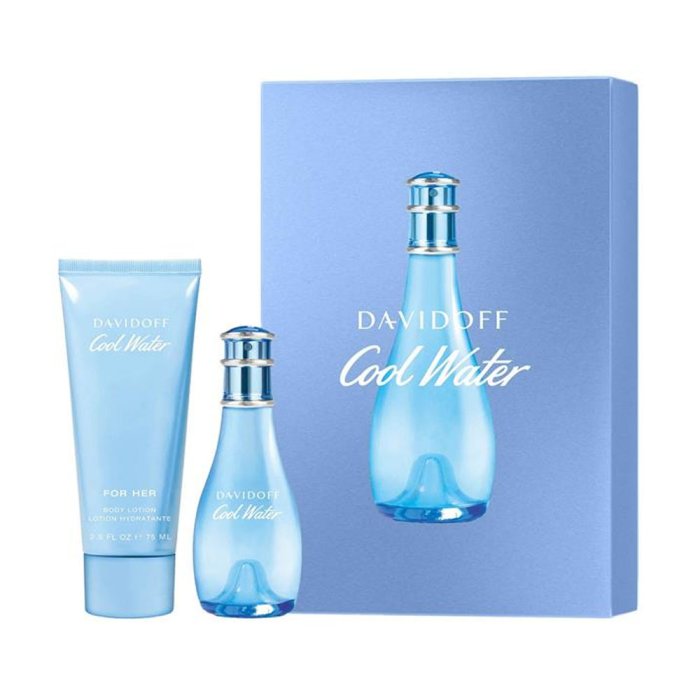 Davidoff Davidoff Cool Water Тоалетна Вода 30 мл + Лосион за Тяло 75 мл- Подаръчен Комплект за Жени 1