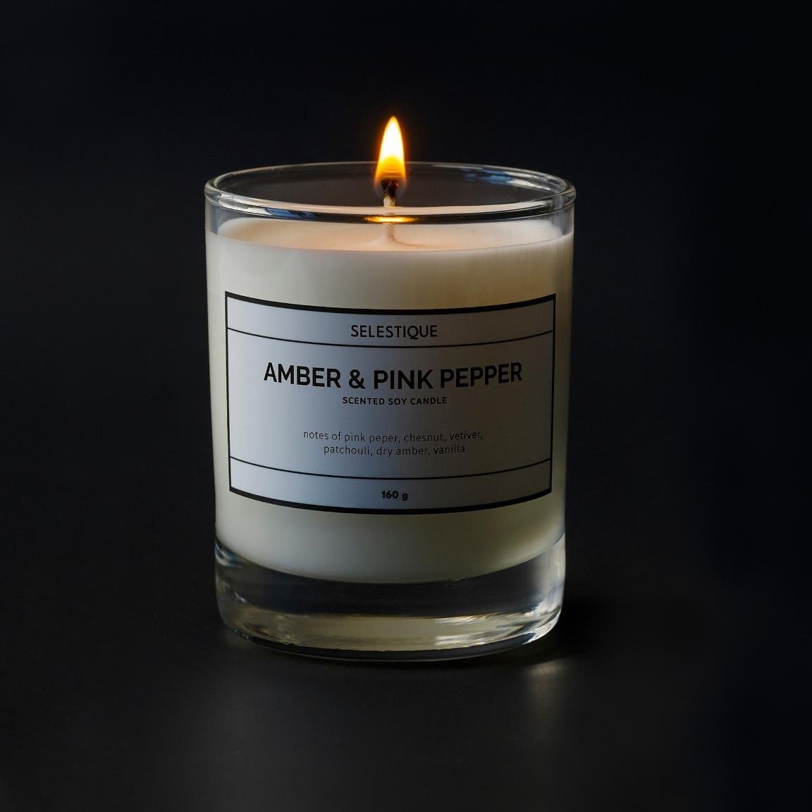 Selestique Selestique Amber & Pink Pepper - Ароматна свещ 160 г - Аромат за Дома Унисекс 2