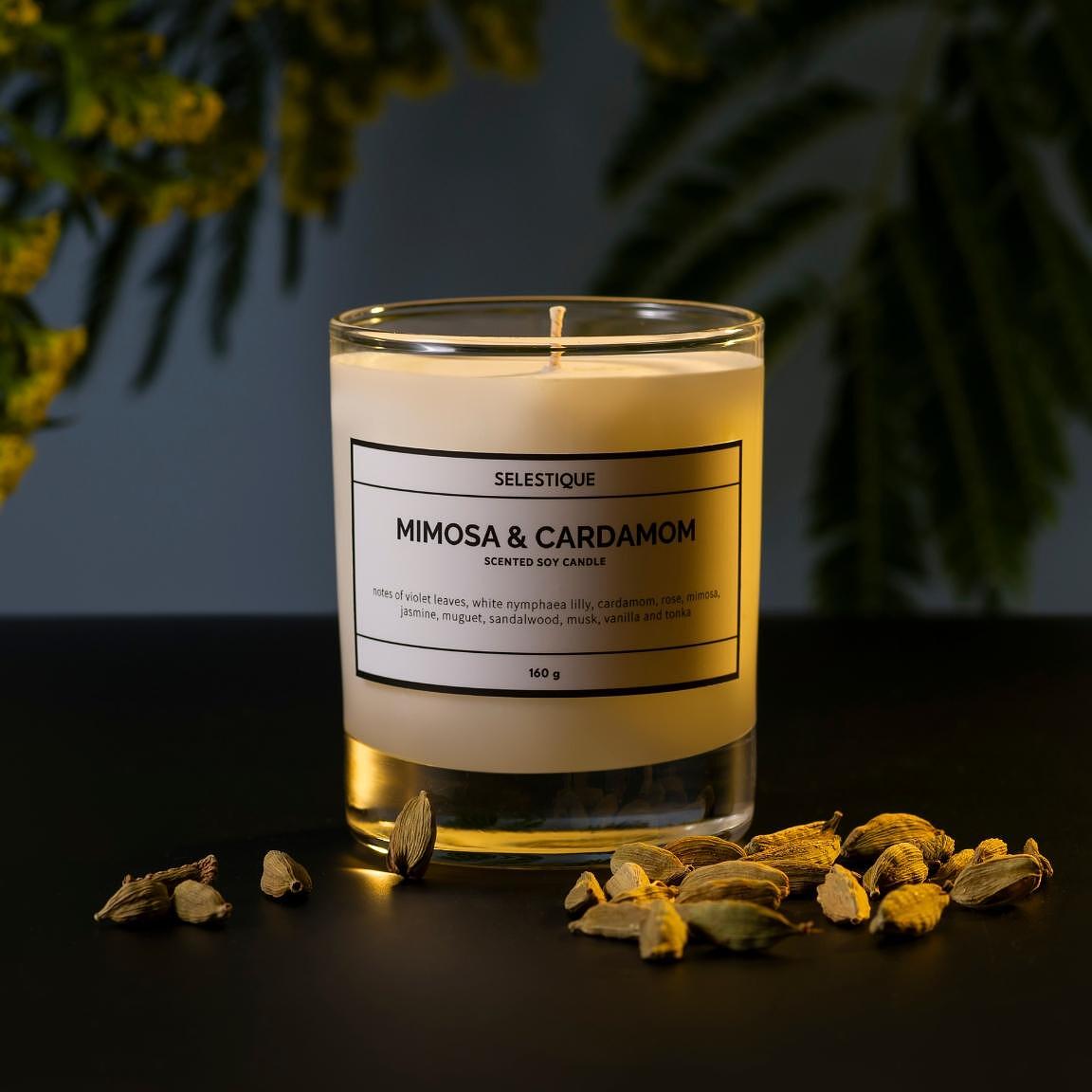 Selestique Selestique® Mimosa & Cardamom - Ароматна свещ 160 г 4