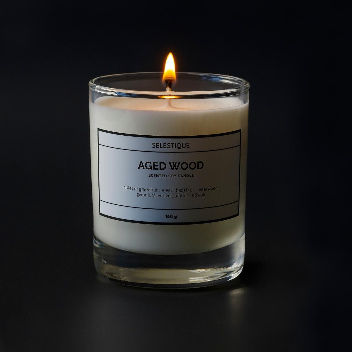 Selestique Selestique® Aged Wood - Ароматна свещ 160 г 2