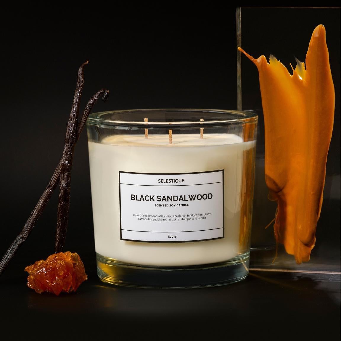 Selestique Selestique® Black Sandalwood - Ароматна свещ 630 г 4