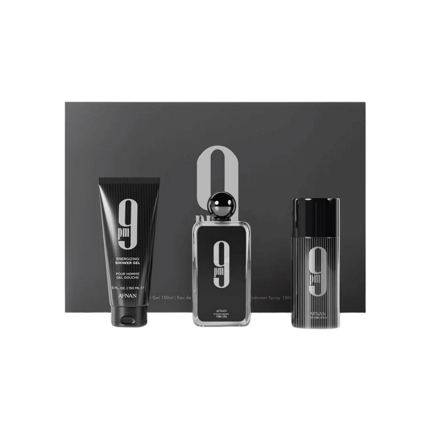 Afnan Afnan 9 PM EDP 100 мл + SG 150 мл + Deodorant 150 мл - Подаръчен Комплект за Мъже 1