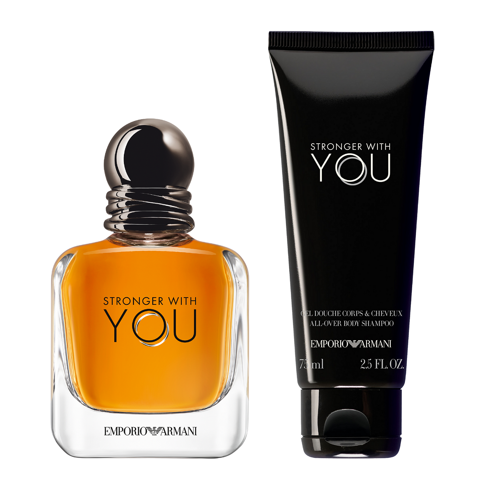 Armani Armani Stronger With You Тоалетна Вода 50 мл + Душ Гел 75 мл- Подаръчен Комплект за Мъже 3