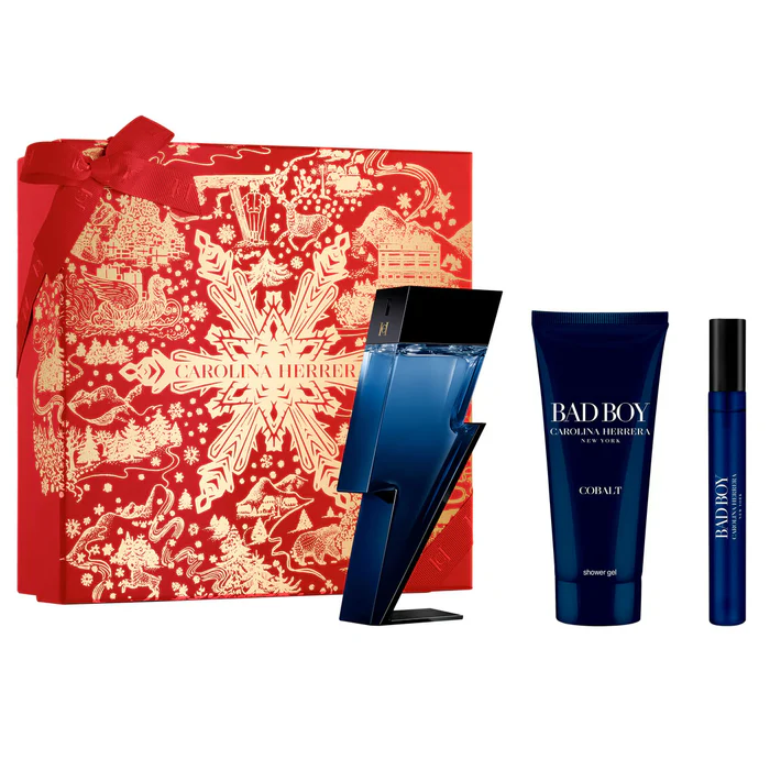 Carolina Herrera Carolina Herrera Bad Boy Cobalt EDP 100 мл + Душ гел 100 мл + EDP 10 мл - Подаръчен Комплект за Мъже 1