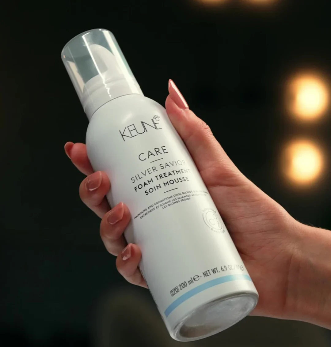 Keune Keune Care Silver Savior Foam 200 мл - Виолетова Пяна за Неутрализиране на Жълти Тонове 2