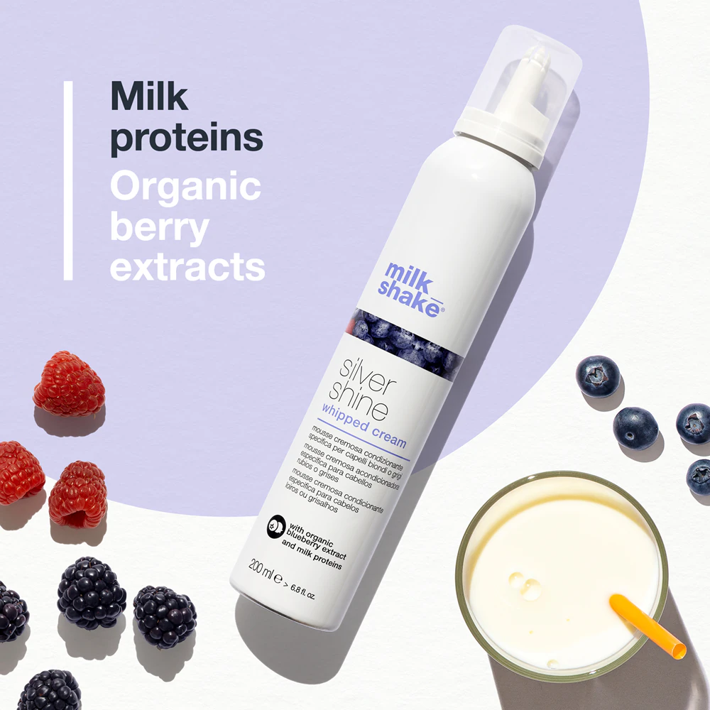 Milk Shake Milk Shake Silver Shine Whipped Cream 200 мл - Пяна без отмиване за руса и сива коса 3