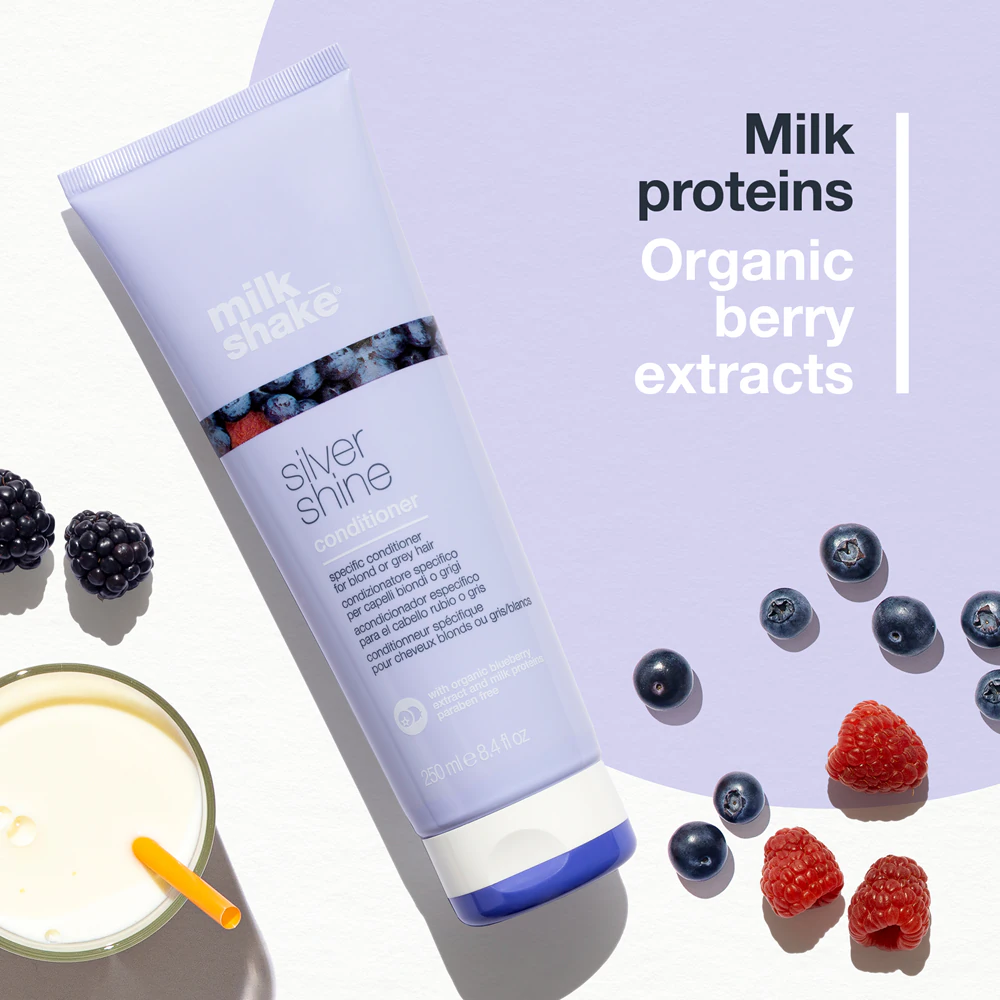 Milk Shake Milk Shake Silver Shine 250 мл Балсам за блондирана и сива коса - Балсам за Коса 3