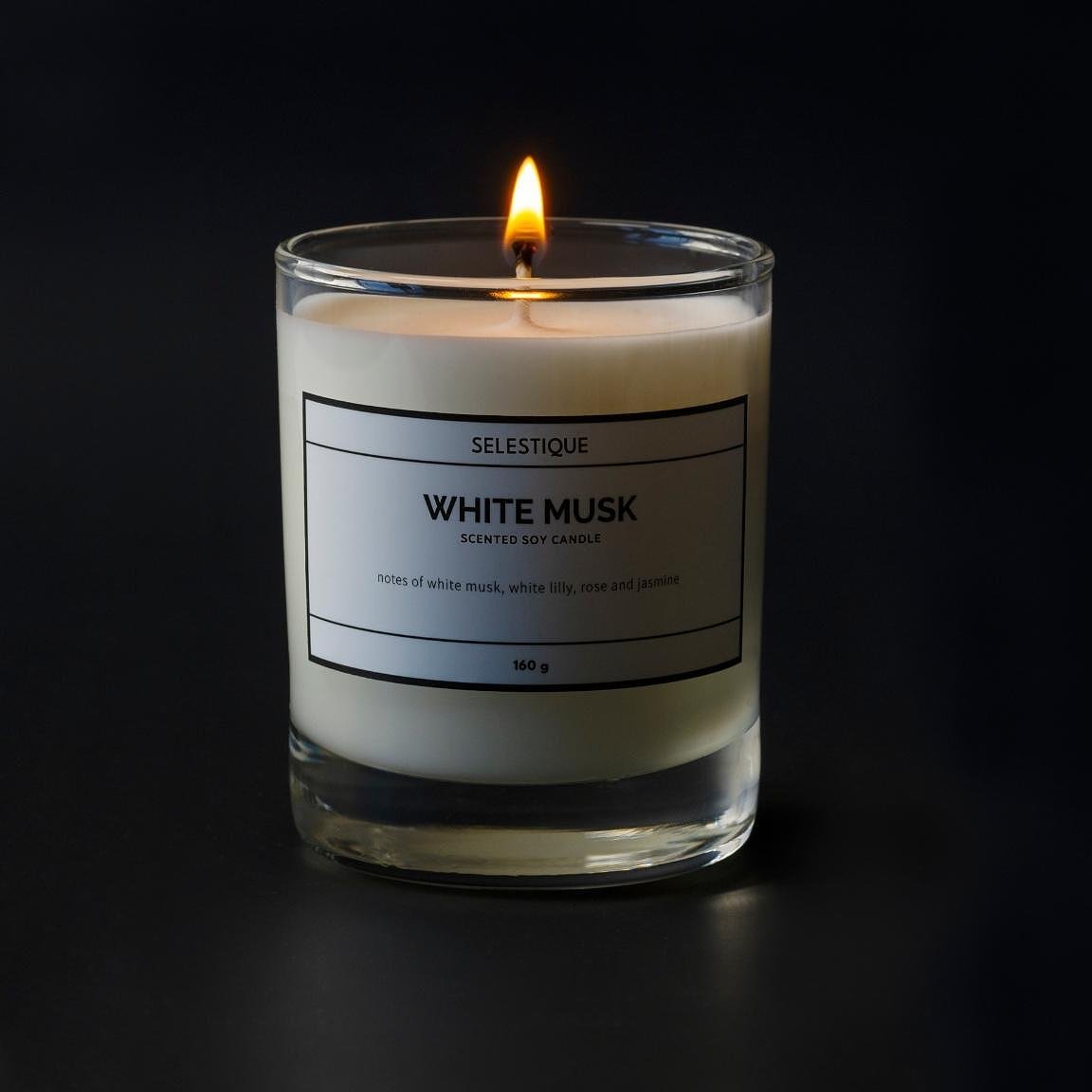 Selestique Selestique® White Musk - Ароматна свещ 160 г 2