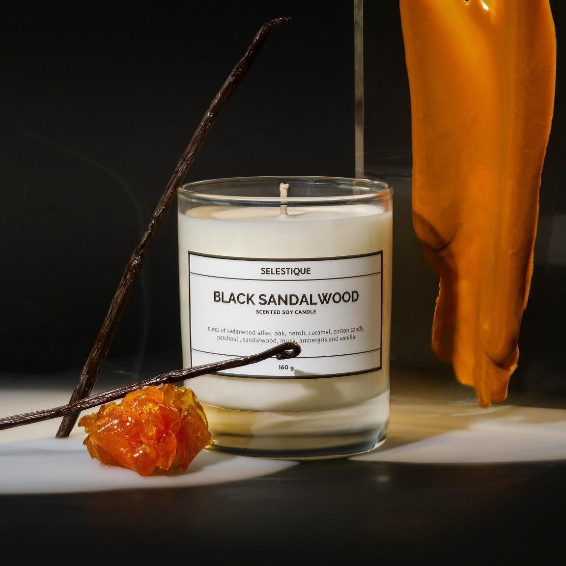 Selestique Selestique® Black Sandalwood - Ароматна свещ 160 г 4