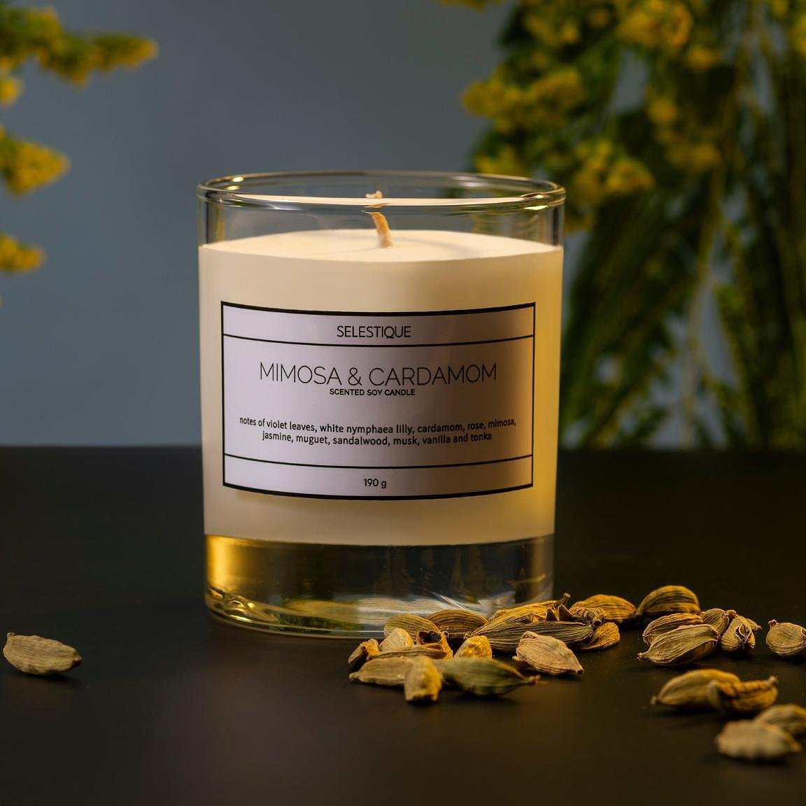Selestique Selestique® Mimosa & Cardamom - Ароматна свещ 190 г 4