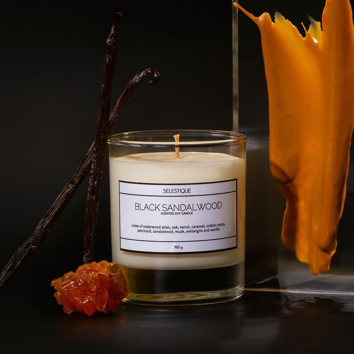 Selestique Selestique® Black Sandalwood - Ароматна свещ 190 г 4