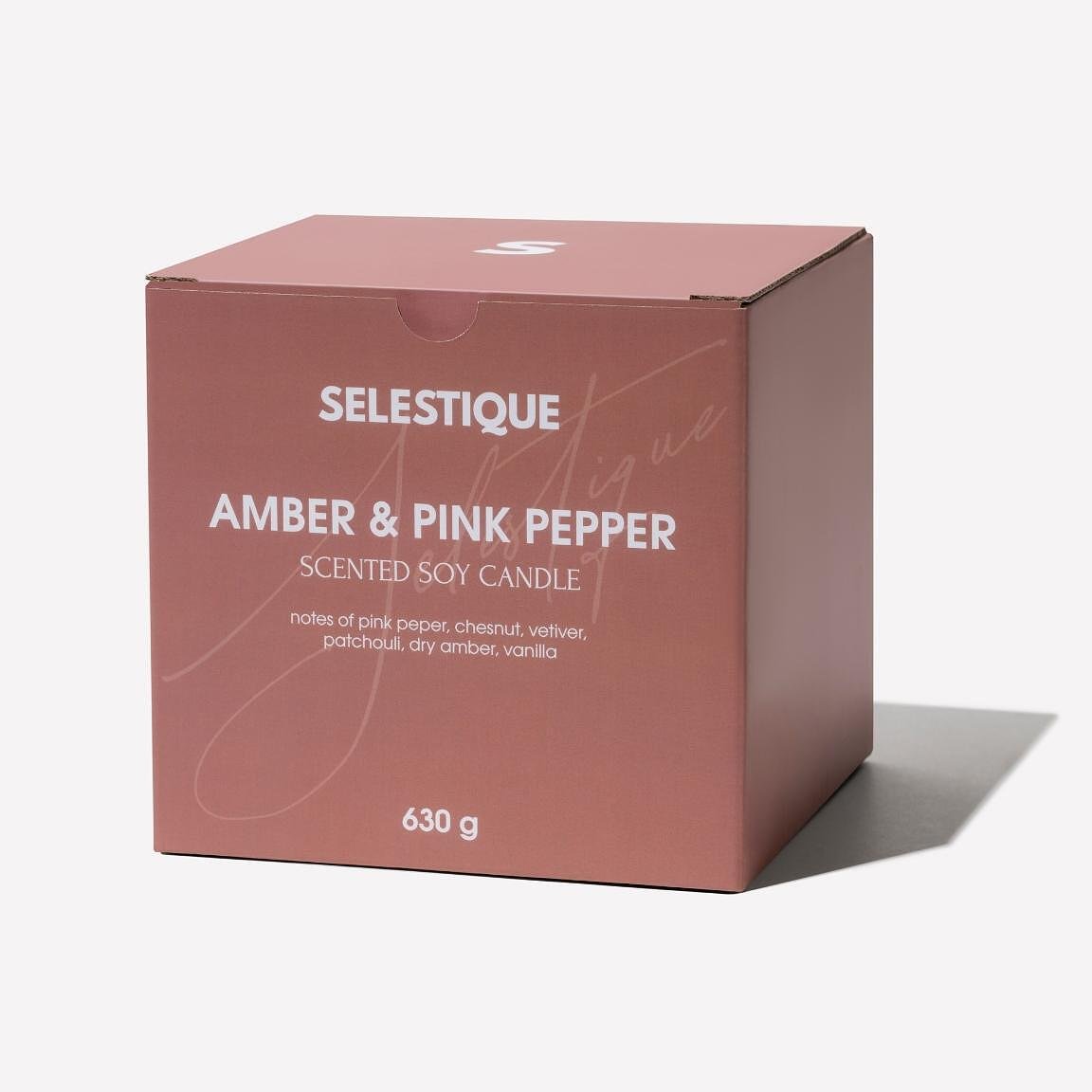 Selestique Selestique® Amber & Pink Pepper - Ароматна свещ 630 г 3