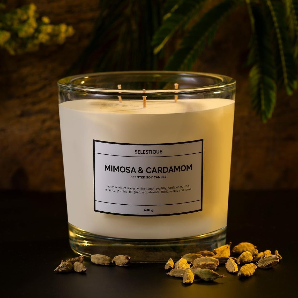 Selestique Selestique® Mimosa & Cardamom - Ароматна свещ 630 г 4