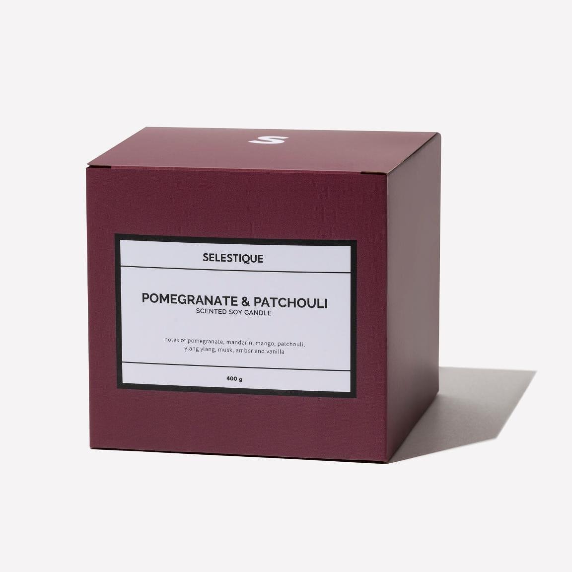 Selestique Selestique® Pomegranate & Patchouli - Ароматна свещ 400 г 3