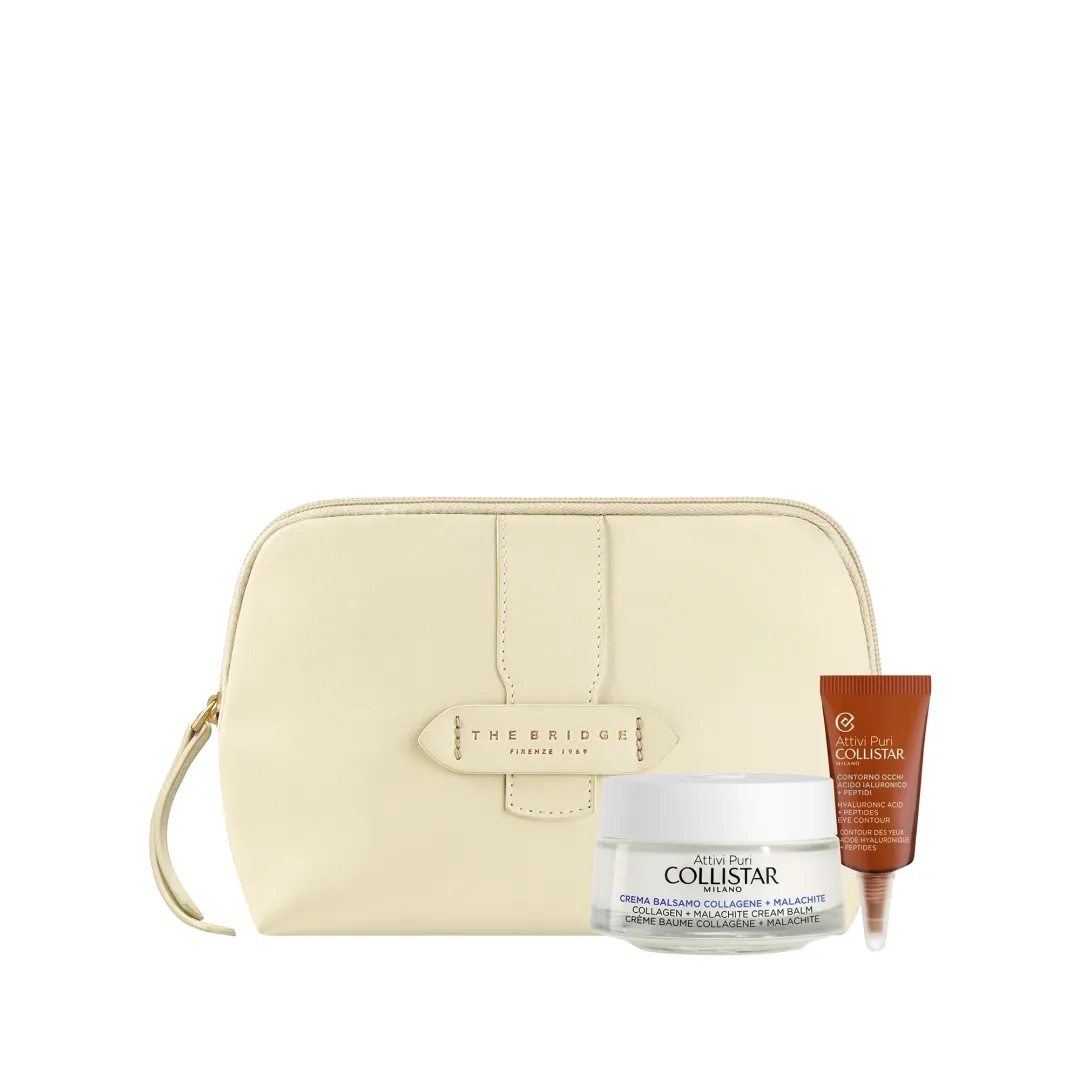 Collistar Collistar Collagen/Malachite Cream Balm 50 ml + Eye Contour Hyaluronic Acid + Peptides 5 ml + Pouch /2025/ 2
