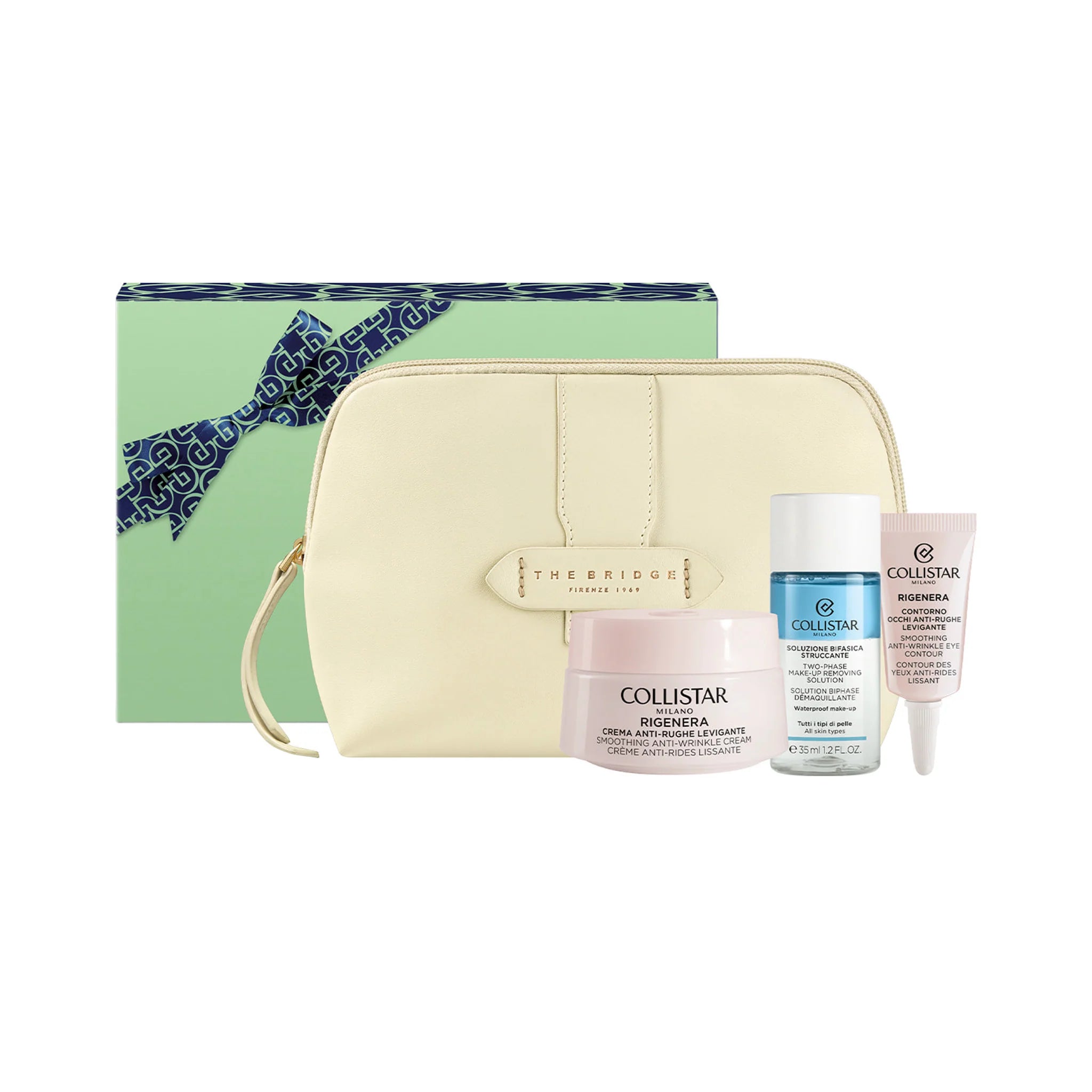 Collistar Collistar Rigenera Cream Anti-Wrinkle 50 ml + Eye Contour Anti-Wrinkle 5 ml + Two-Phase Remover 35 ml + Pouch /2025/ 1