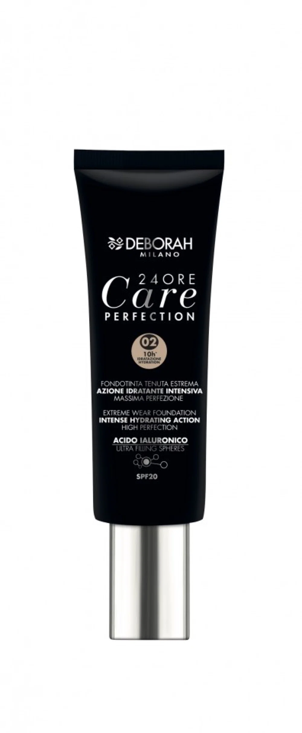Deborah Deborah 24 Ore Care Perfection — Хидратиращ течен фон дьо тен с SPF 20, 30 мл ТЕСТЕР — 02 Beige 1