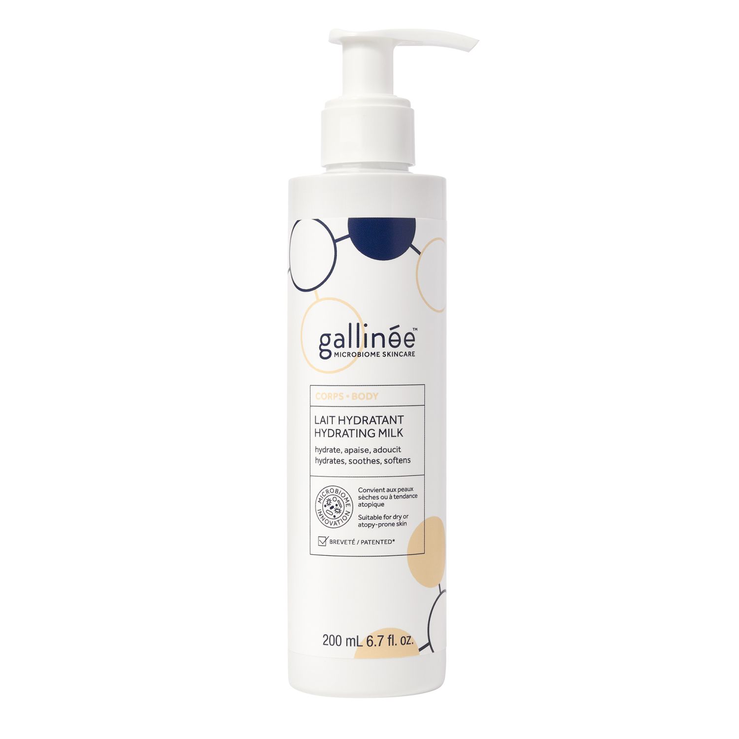 Gallinee Gallinee Body Care Prebiotics & Probiotics & Postbiotics — Хидратиращ лосион за тяло ежедневен за, 200 мл ТЕСТЕР 1