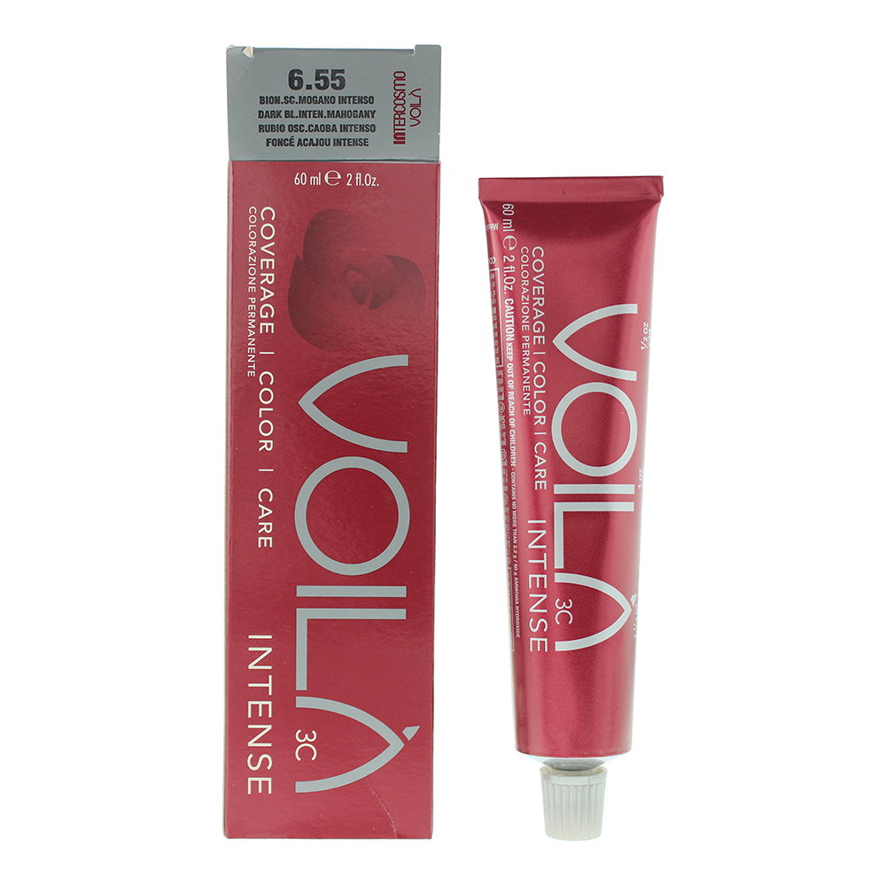 Intercosmo Intercosmo Voila 3C Intense — Боя за коса, 60 мл — 6.55 Dark Blonde Intense Mahogany 1