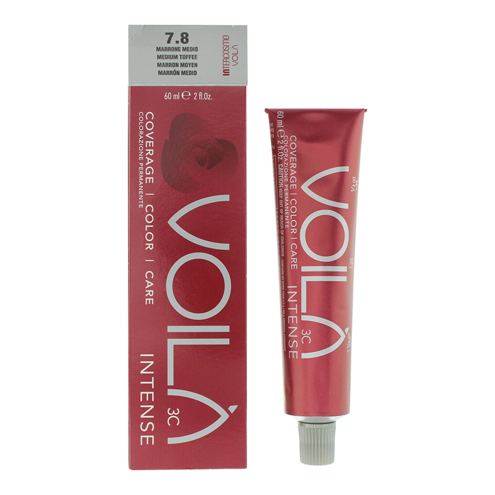 Intercosmo Intercosmo Voila 3C Intense — Боя за коса, 60 мл — 7.8 Medium Toffee 3