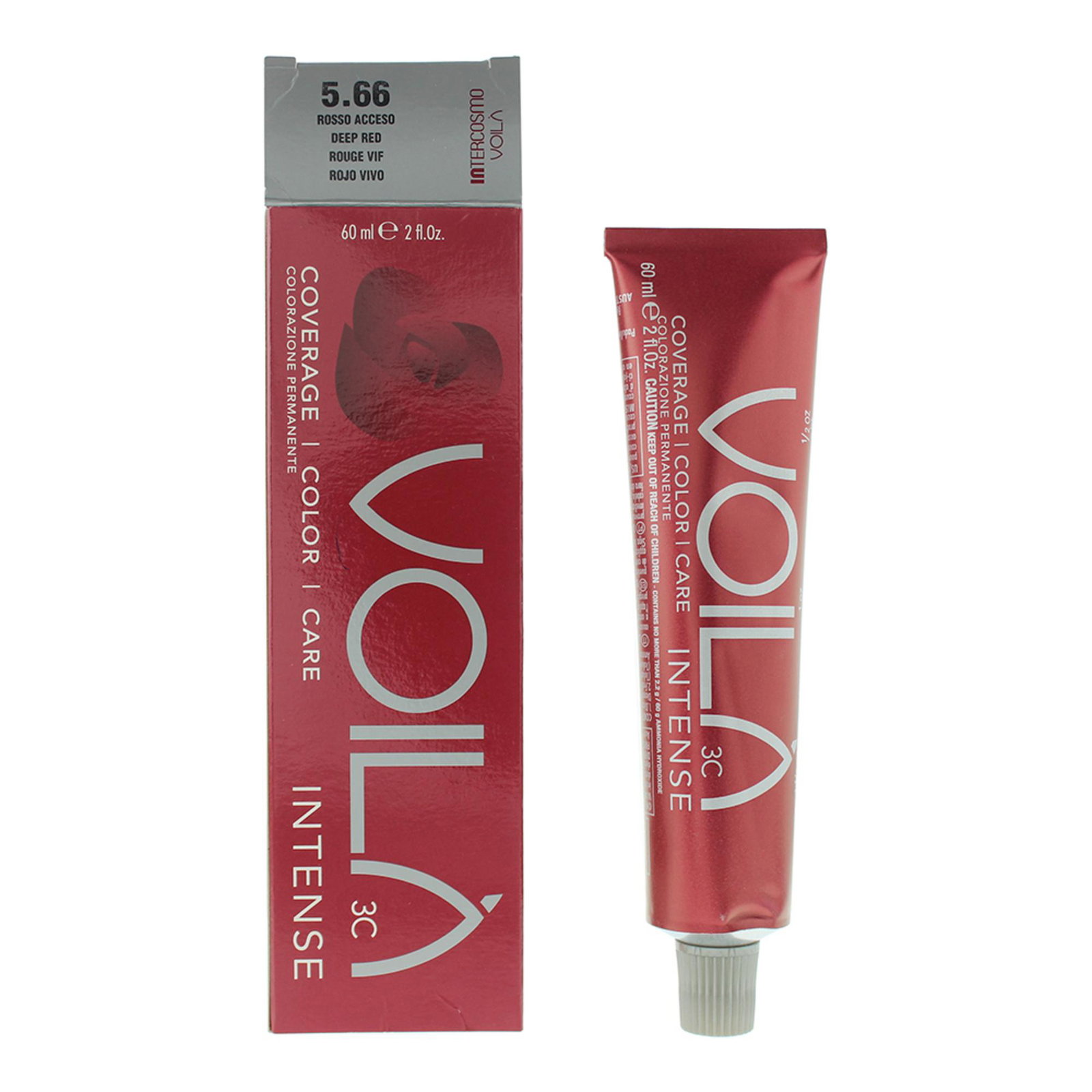 Intercosmo Intercosmo Voila 3C Intense — Боя за коса, 60 мл — 5.66 Deep Red 1