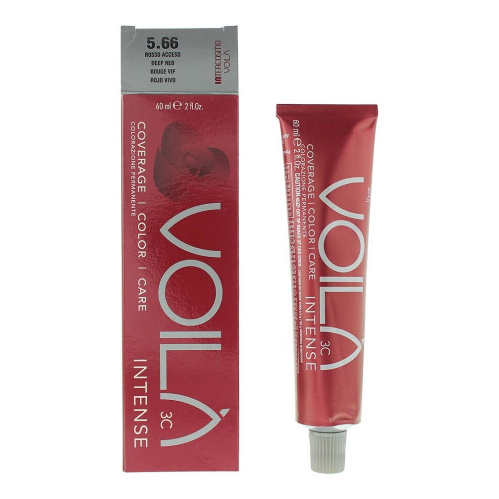 Intercosmo Intercosmo Voila 3C Intense — Боя за коса, 60 мл — 5.66 Deep Red 2