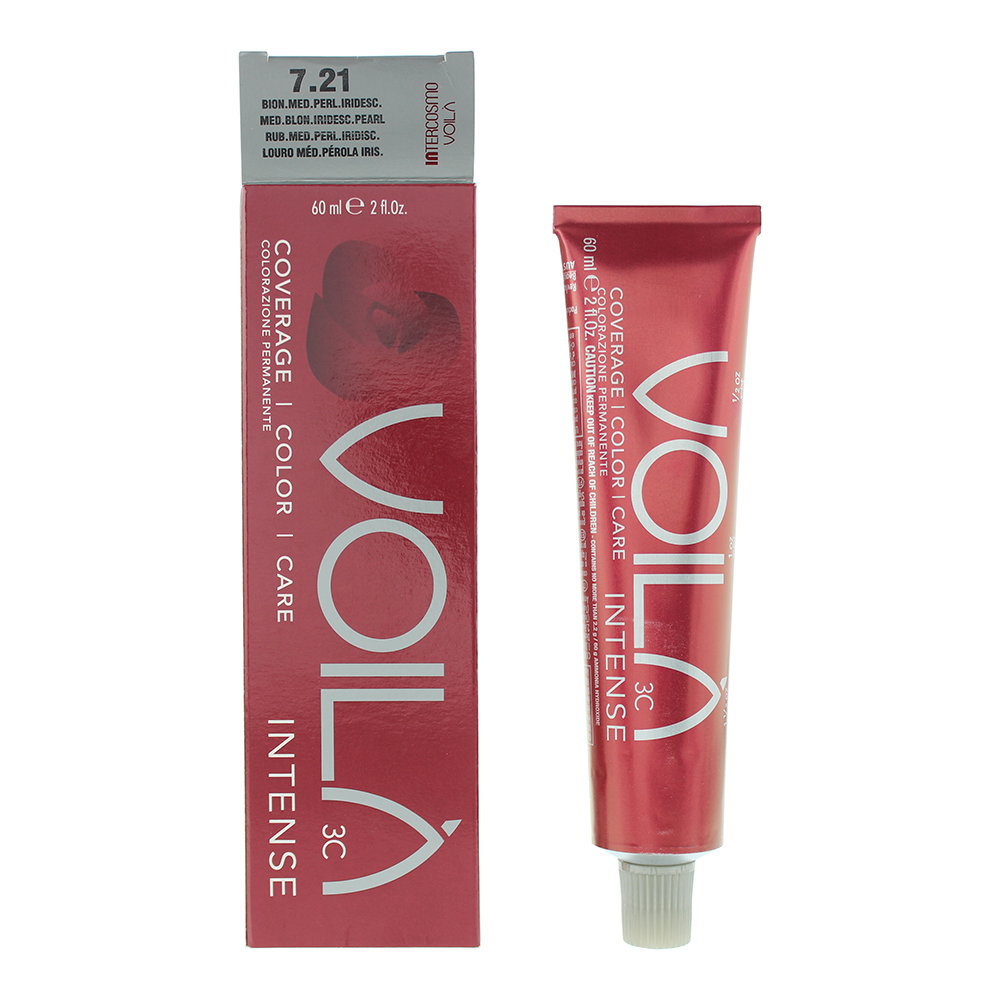 Intercosmo Intercosmo Voila 3C Intense — Боя за коса, 60 мл — 7.21 Medium Blonde Iridescent Pearl 1