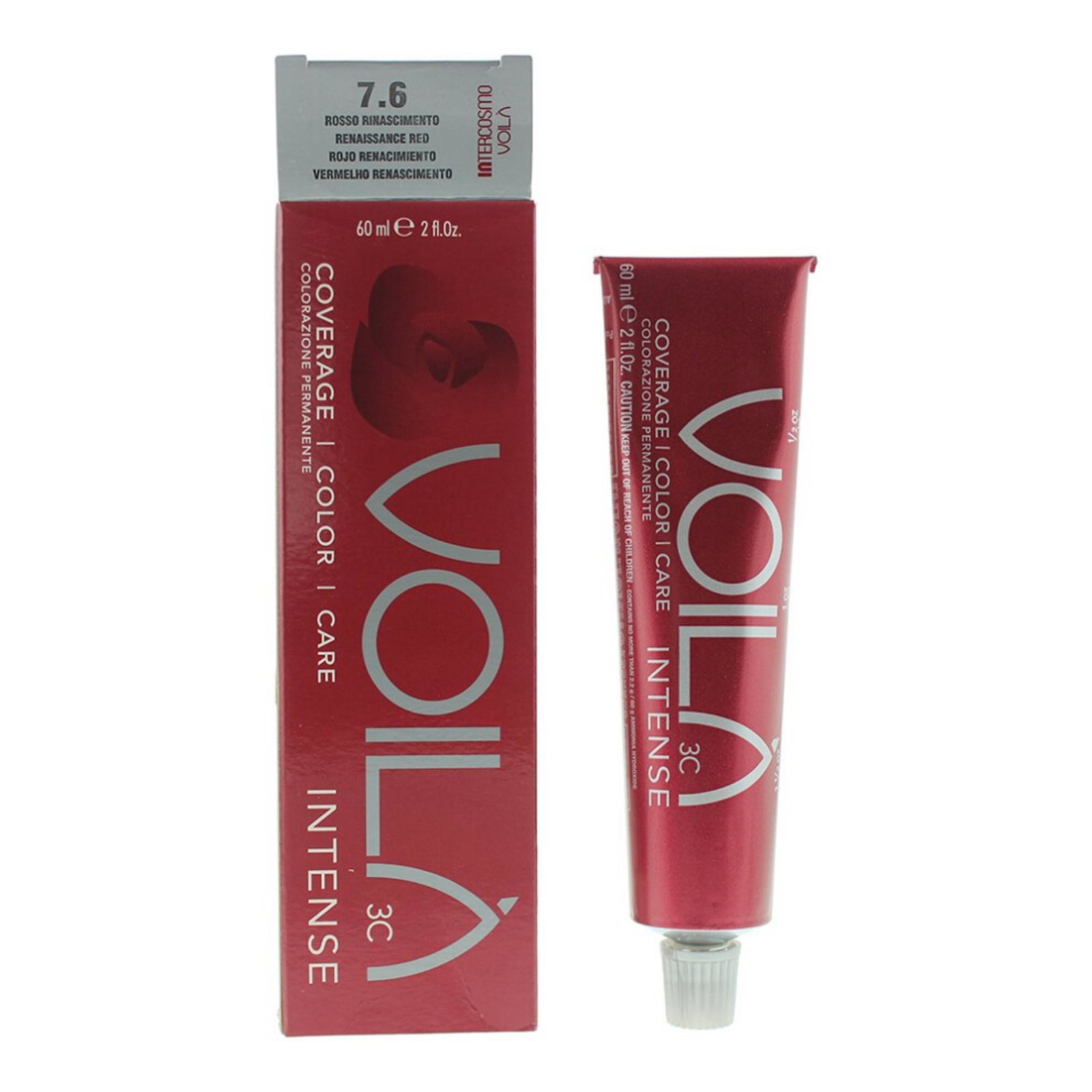 Intercosmo Intercosmo Voila 3C Intense — Боя за коса, 60 мл — 7.6 Renaissance Red 1