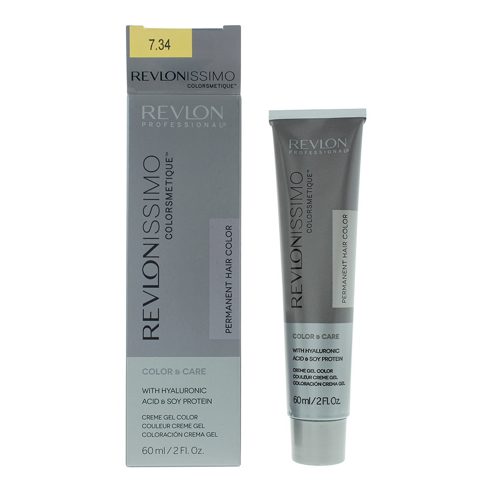 Revlon Revlon Revlonissimo KER-HA Complex — Боя за коса, 60 мл — 7.34 Medium Copper Gold Blonde 2