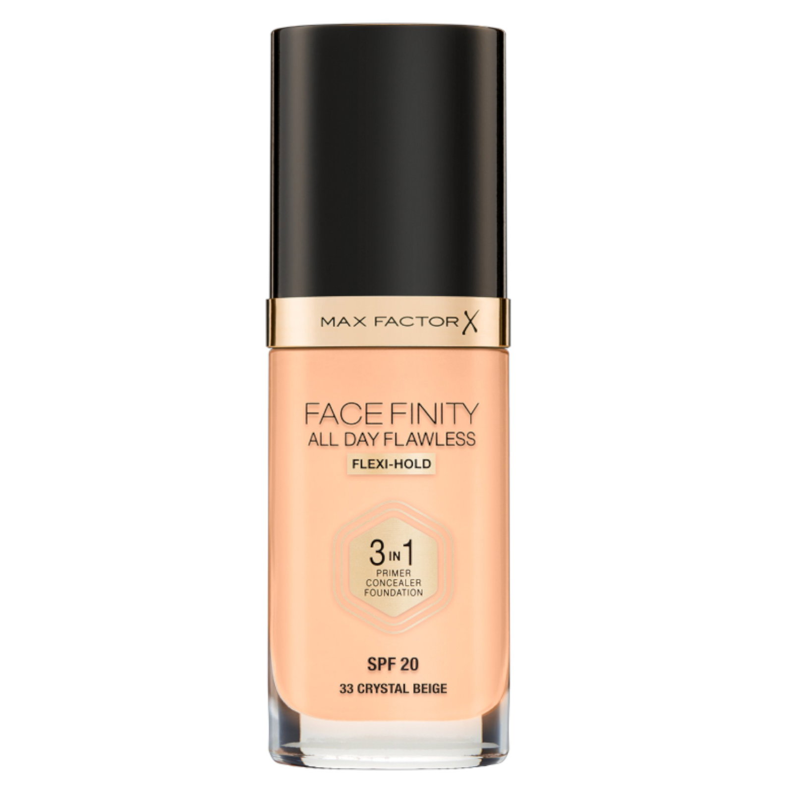 Max Factor Max Factor Facefinity All Day Flawless Vegan Matte — Матираща база за грим с SPF 20, 30 мл — 33 Crystal Beige 1