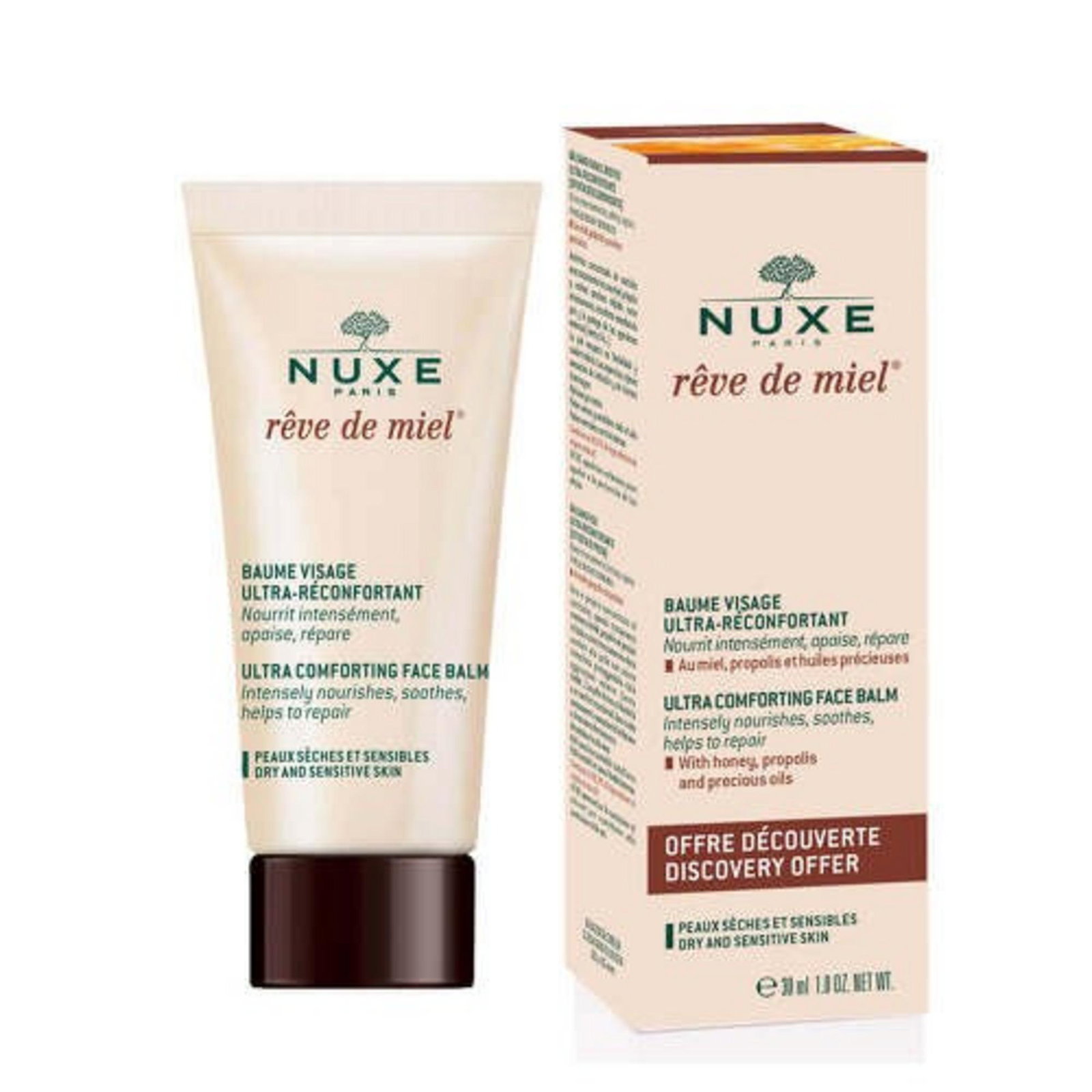 Nuxe Nuxe Reve de Miel — Ултра комфортен, подхранващ балсам за лице, 30 мл 2