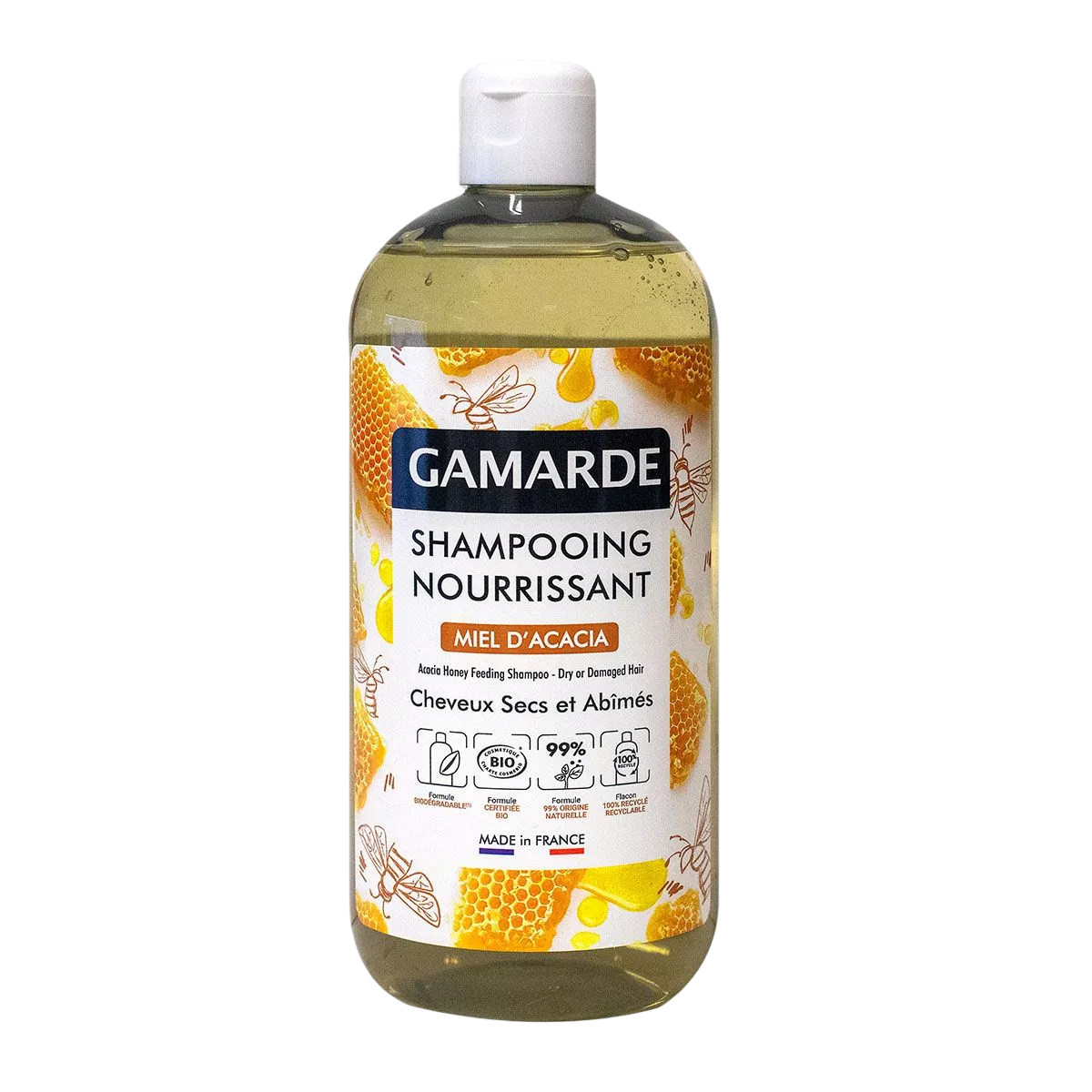 Gamarde Gamarde Bio Acacia Honey — Подхранващ шампоан за суха и увредена коса, 500 мл 1