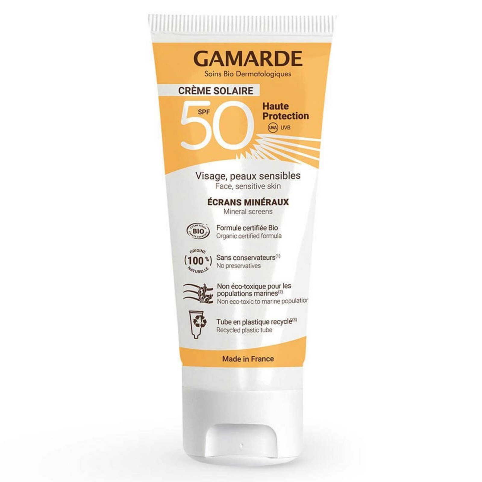 Gamarde Gamarde Bio Sun Protection — Слънцезащитен крем за лице със SPF 50, 40 мл 1