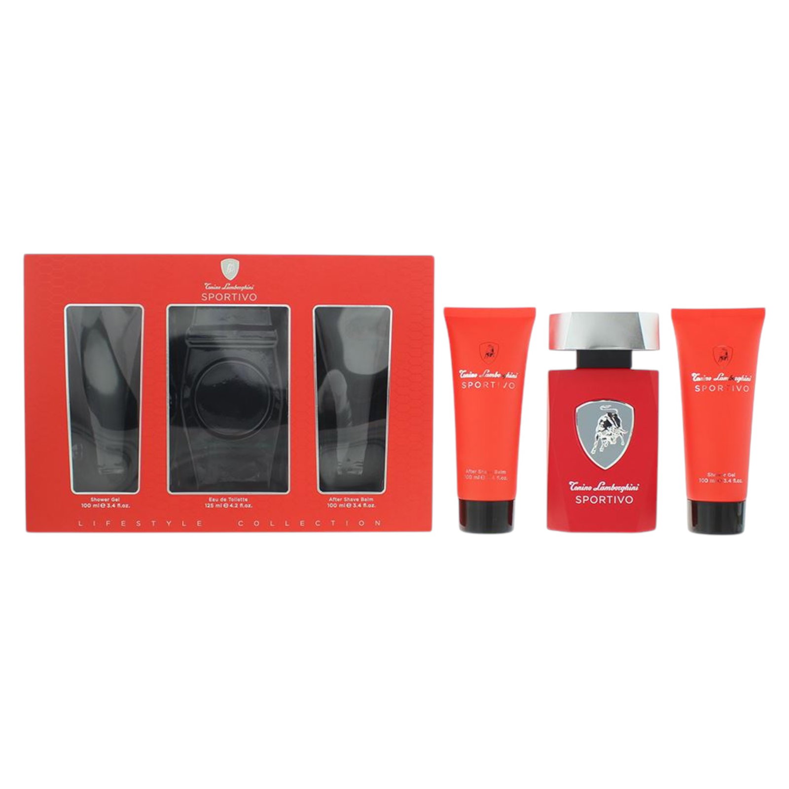 Tonino Lamborghini Tonino Lamborghini Sportivo — Хидратиращ и омекотяващ душ гел за всички типове кожа, 125 мл КОМПЛЕКТ 1