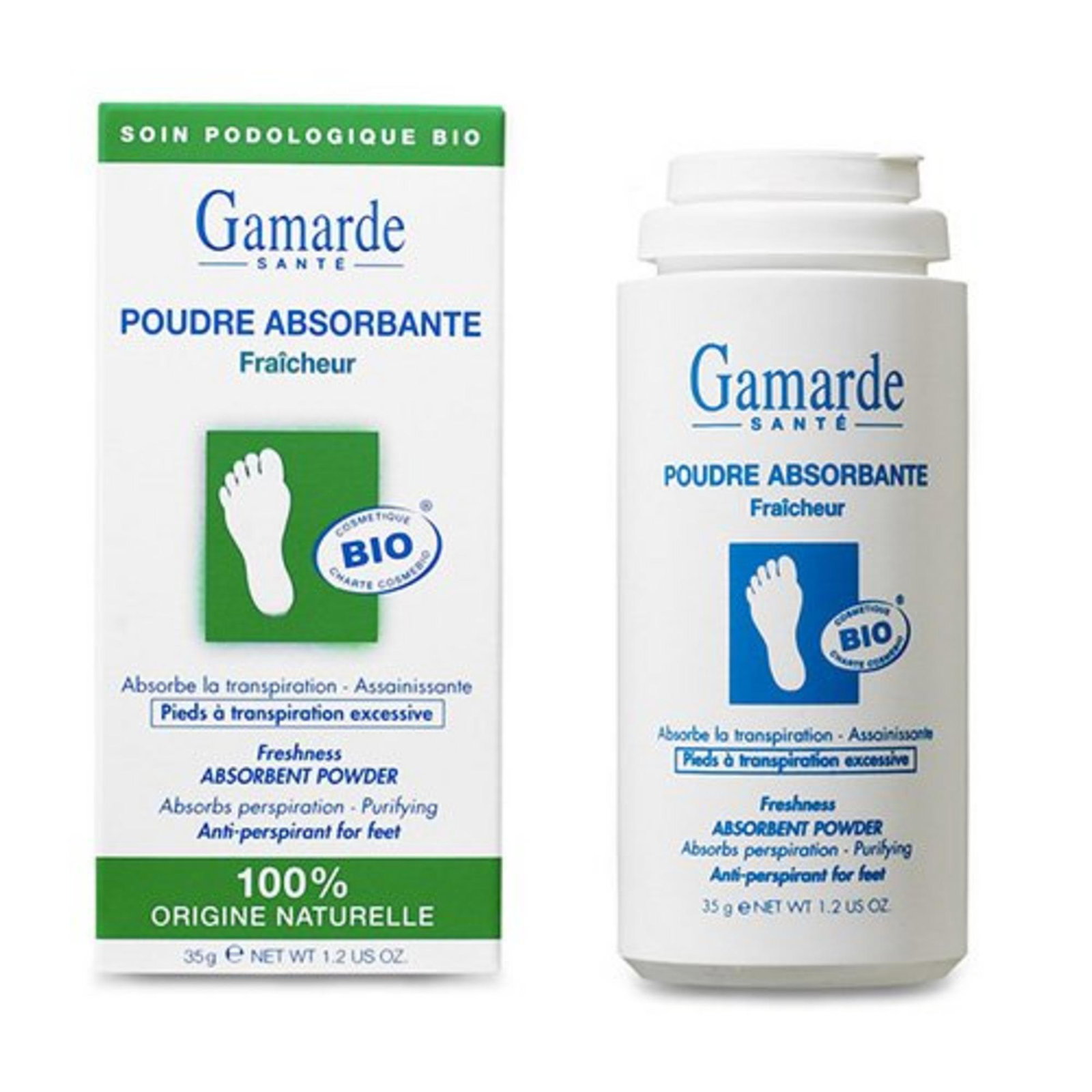 Gamarde Gamarde Bio — Пудра против изпотяване за крака, 35 г 2