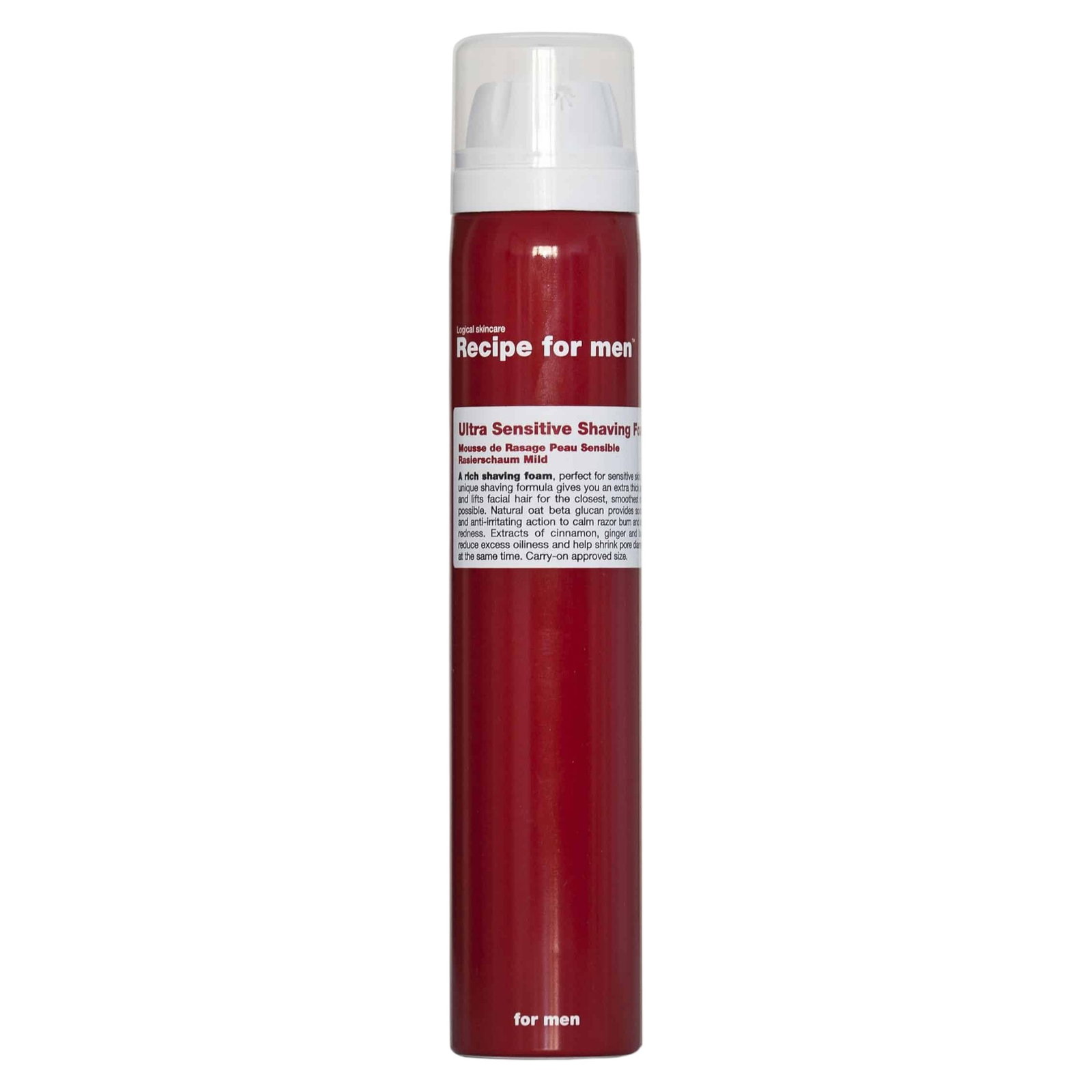 Recipe For Men Recipe For Men Ultra Sensitive — Успокояващ и енергизиращ продукт за бръснене за мъже с чувствителн�� кожа, 100 мл 1