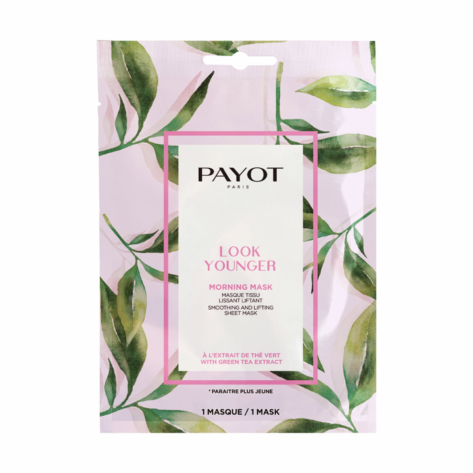 Payot Payot Look Younger Green Tea — Изглаждаща и стягаща платнена маска за лице сутрешна грижа, 19 мл 1