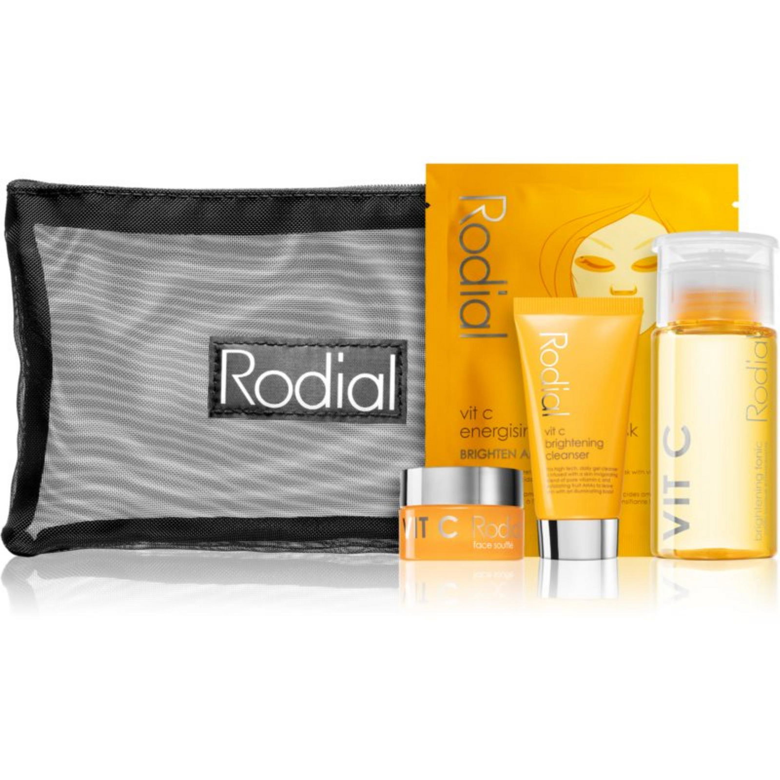 Rodial Rodial Vit C Brightening — Озаряваща и енергизираща платнена маска за лице за, 20 мл КОМПЛЕКТ 2