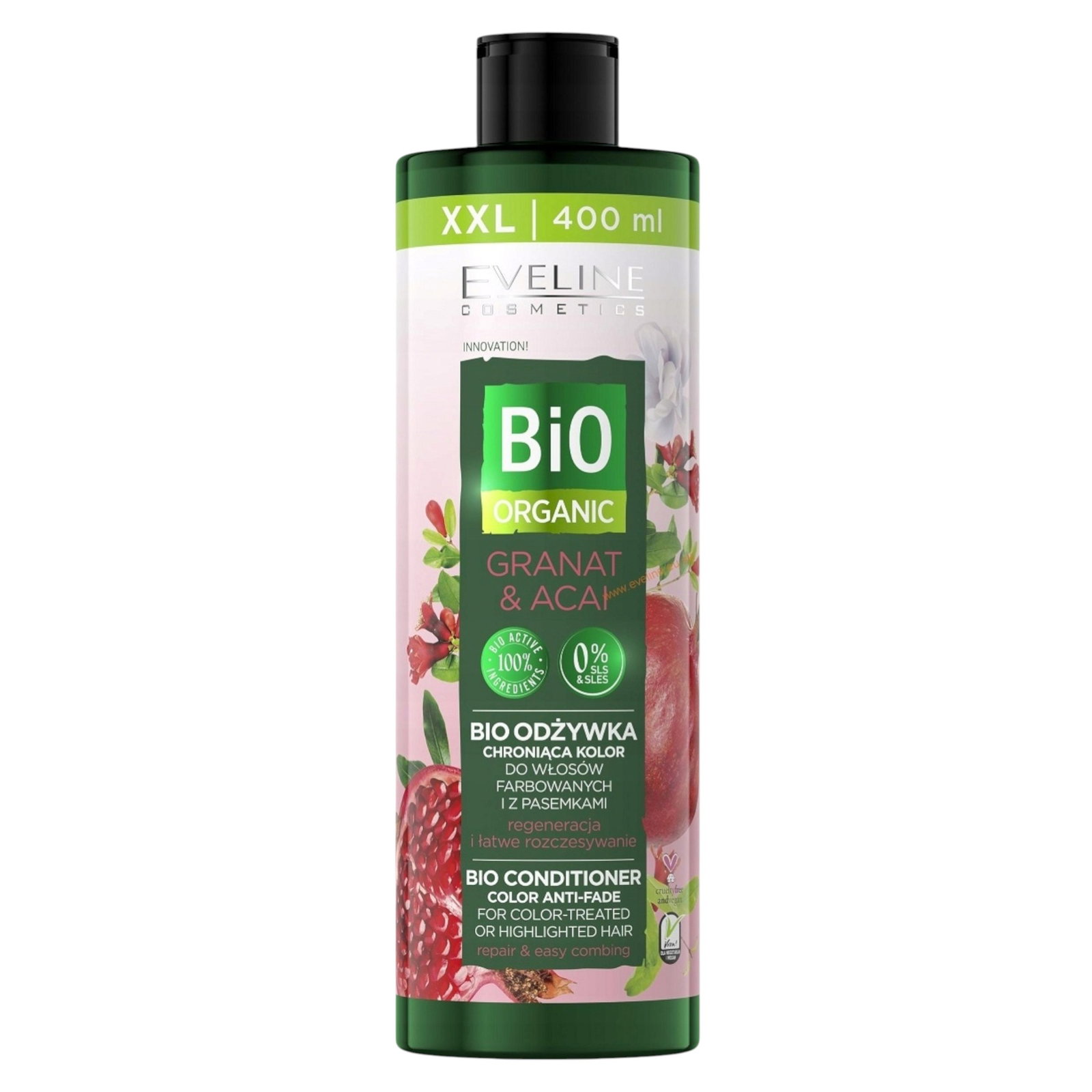 Eveline Cosmetics Eveline Cosmetics Bio Organic Hair — Балсам за коса против избледняване на цвета, 400 мл ТЕСТЕР 1