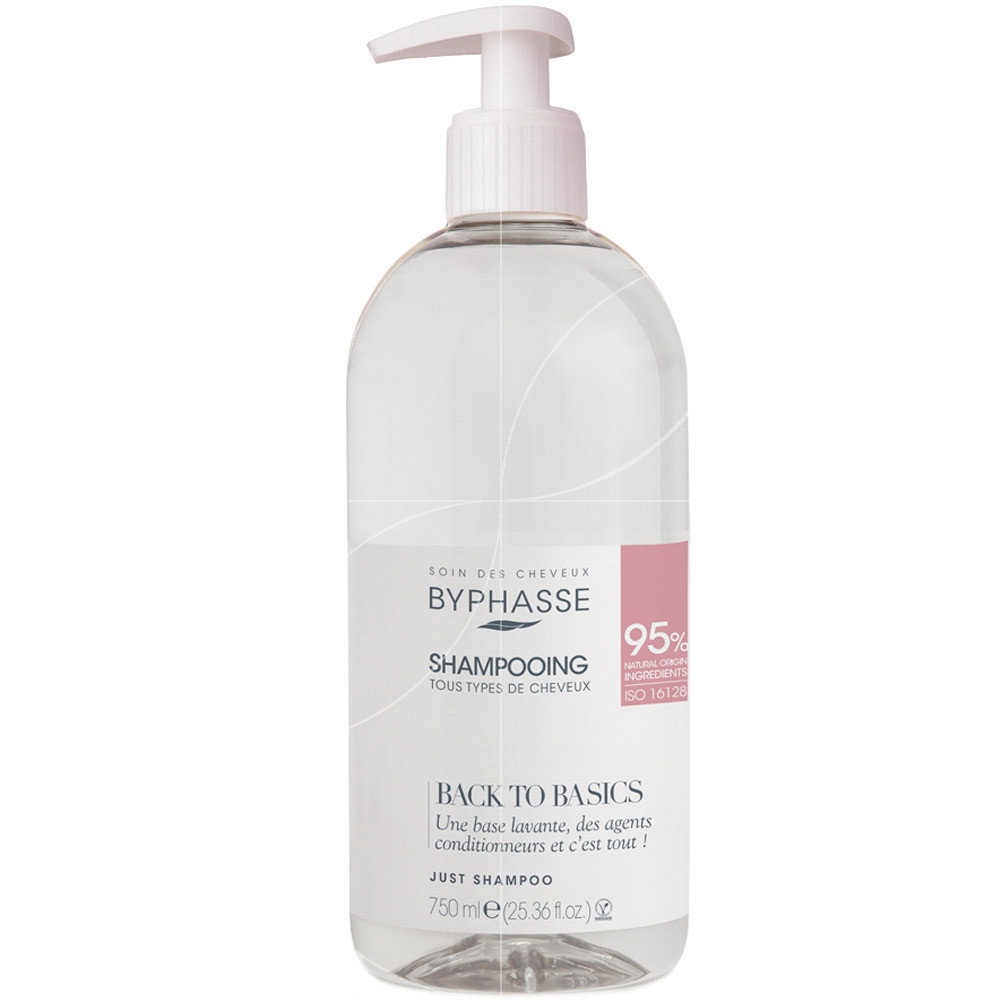 Byphasse Byphasse Back To Basics Hair — Нежен почистващ шампоан, 750 мл ТЕСТЕР 1