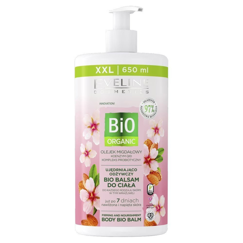 Eveline Cosmetics Eveline Cosmetics Bio Organic Firm & Moisturizer Body — Хидратиращ и стягащ балсам, 650 мл ТЕСТЕР 1