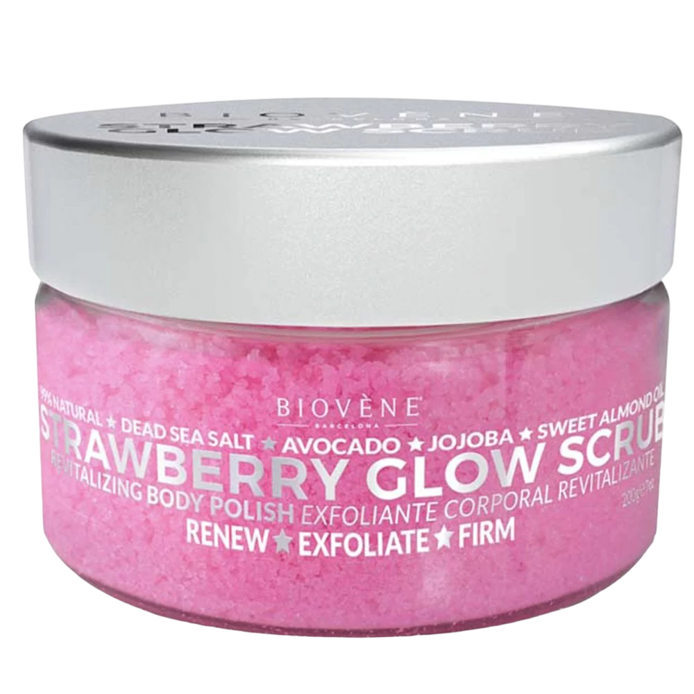 Biovene Biovene Glow Strawberry — Ексфолиращ скраб за тяло, 200 г ТЕСТЕР 1