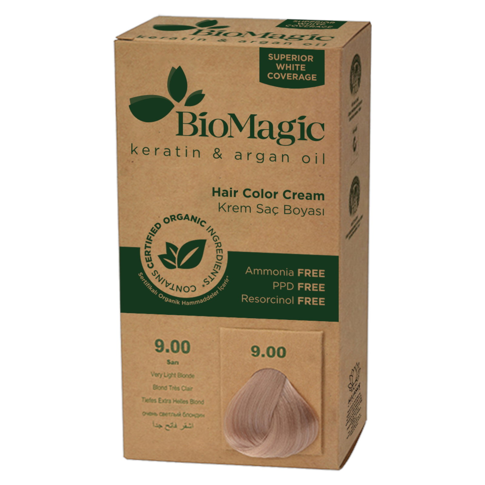 Biomagic Biomagic — Боя за коса, 250 мл ТЕСТЕР — 9 Very Light Blonde 1