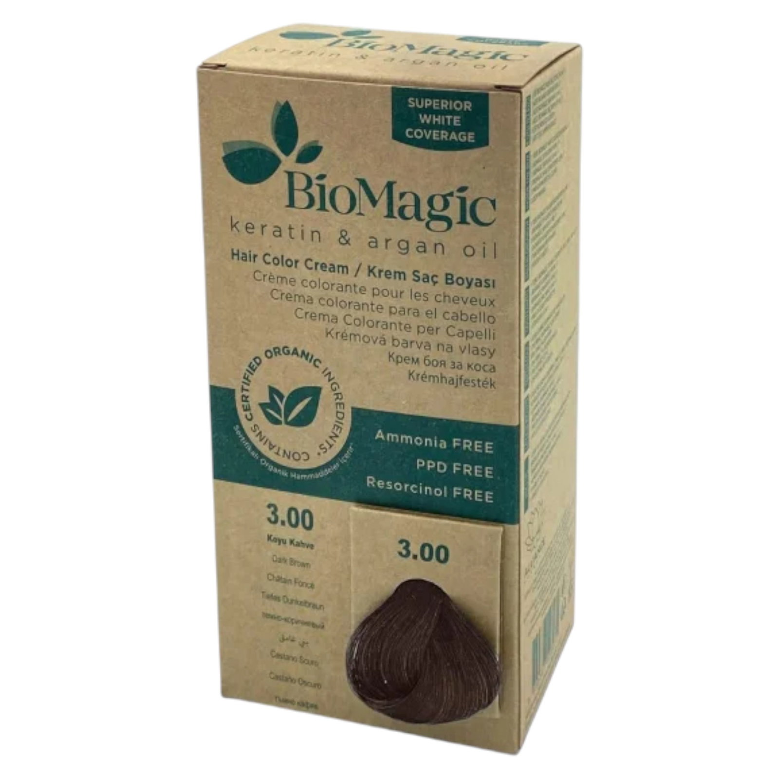 Biomagic Biomagic — Боя за коса, 250 мл ТЕСТЕР — 3 Dark Brown 1