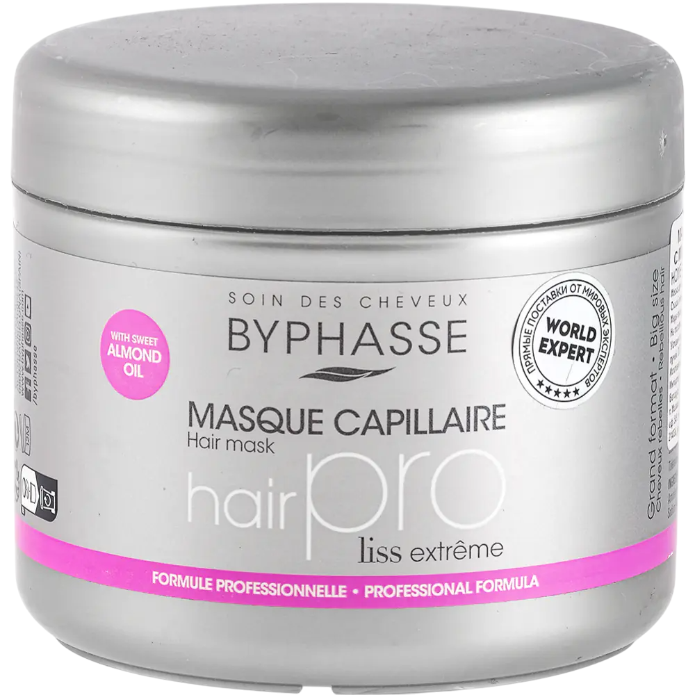 Byphasse Byphasse Pro Liss Hair Treatment Cream Mask — Маска за лице, 500 мл ТЕСТЕР 1