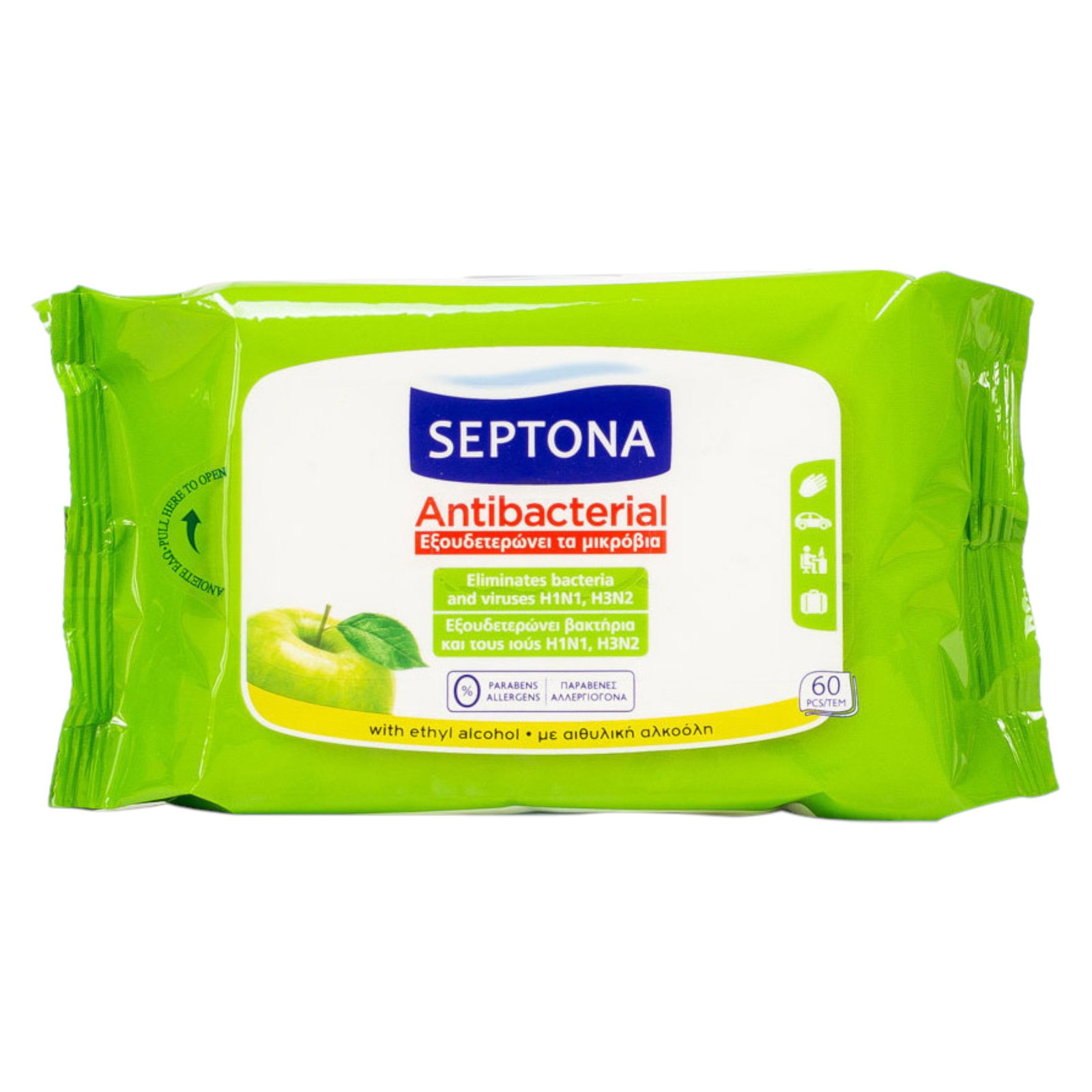 Septona Septona Refresh Cleansing — Почистващи и освежаващи кърпички за подмишници ТЕСТЕР 1