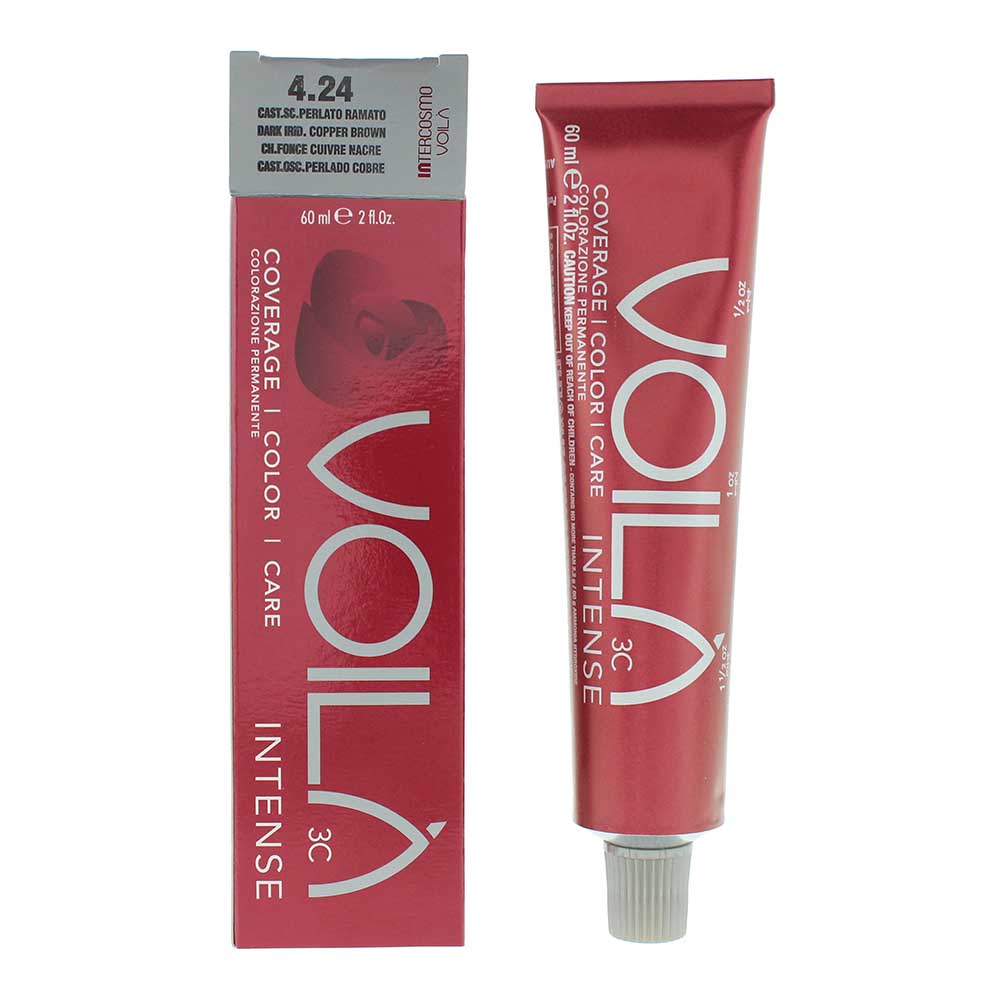 Intercosmo Intercosmo Voila 3C Intense — Боя за коса, 60 мл — 4.24 Dark Irdi Copper Brown 2