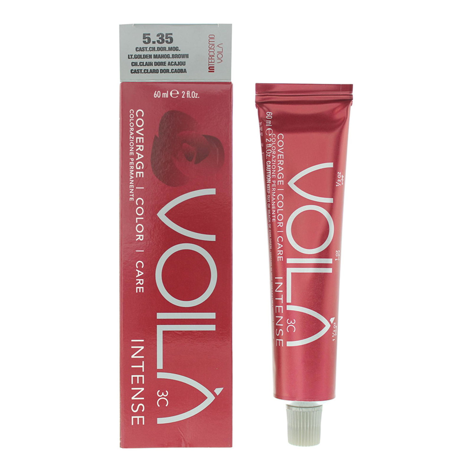 Intercosmo Intercosmo Voila 3C Intense — Боя за коса, 60 мл — 5.35 Golden Mahgant Brown 2