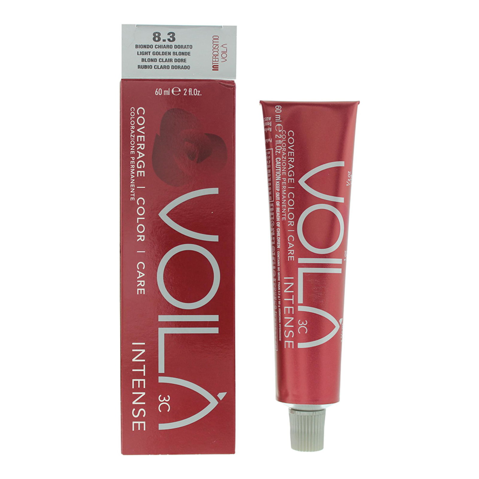 Intercosmo Intercosmo Voila 3C Intense — Боя за коса, 60 мл — 8.3 Light Golden Blonde 2