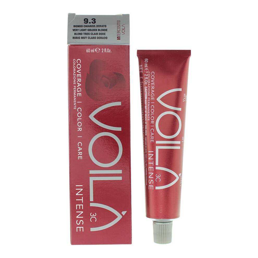 Intercosmo Intercosmo Voila 3C Intense — Боя за коса, 60 мл — 9.3 Very Light Golden Blonde 2